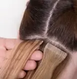 Image result for tape hair