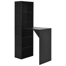 bartafel met kast 115x59x200 cm zwart bar tafel klein appartement opbergkast