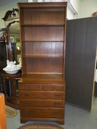 Vintage Ethan Allen Kling Colonial Maple Dresser Bookcase Combination Maple Furniture Bookcase Design Headboard With Shelves