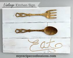 vintage kitchen utensils sign my