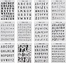I could cut my own, but, bleh. Amazon Com Yueaon 12 Pack Letter And Number Stencils Alphabet Stencil For A5 Bullet Journal Supplies Scrapbooking Painting Drawing Craft 5 7 Inch