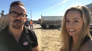 Talking with Voters at the Venice Beach, California, Lifeguard Headquarters  Polling Location