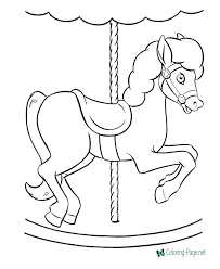 A few boxes of crayons and a variety of coloring and activity pages can help keep kids from getting restless while thanksgiving dinner is cooking. Horse Coloring Pages Merry Go Round Pony Coloring Library