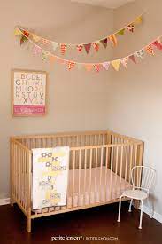 Petite Lemon Blog Nursery Inspiration Girl Nursery Bunting Baby Girl Room