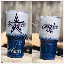 Dallas Cowboys Yeti Tumbler Dallas Free Shipping 50 Dollars Or More Domestic Only Cowboys Glitter Yeti Cup Designs Glitter Tumbler Cups Tumbler Cups Diy