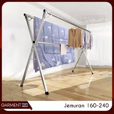 Pembayaran mudah, pengiriman cepat & bisa cicil 0%. Jual Jemuran Baju Handuk Lipat Tekuk Stainless Steel Anti Karat Kuat 240 Cm Garmentmarts