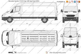 mercedes benz sprinter 315cdi van lwb high roof vector drawing