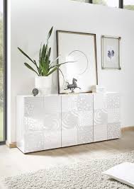 Sideboard in weiß hochglanz / grau. Sideboard Weiss Hochglanz Orim 3 Turig Kaufen Bei Mobel Lux