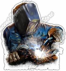 Welder Welding Rod Mask Torch Glove Worker Car Bumper Vinyl Sticker Decal 4 6 Helmet Design Metal Working Welders