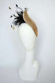 Pin By Sheila Lollis On Hats Gold Fascinator Cocktail Hat Wedding Hats