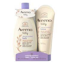 Includes scents of lavender and vanilla and is hypoallergenic to comfort your baby's sensitive. Aveeno Baby Calming Comfort Bath Lotion Set Night Time Baby Skin Care Products With Natural Oat Extract Lavender Vanilla Scents Paraben Free 2 Items Buy Online In Saint Vincent And The