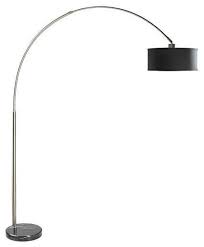Modern 81 Tall Arch Floor Lamp With Black Drum Shade And Marble Base Transitional Floor Lamps By Hilton Furnitures Tall bobbin charcoal black lamp base.