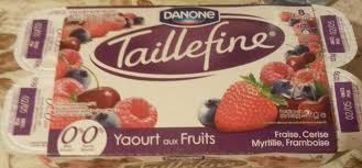 Taillefine 0 Mg Fruits Rouges Panaches 8 Pots Danone 1 Kg 8 X 125 G