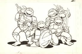Free printable flower butterfly coloring pages. Teenage Mutant Ninja Turtles 1988 Group Licensing Style Guide Illustration In Michael J S Teenage Mutant Ninja Turtles 1987 1993 Comic Art Gallery Room