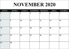 Incredible Ms Word Free Download Calendar 2020 In 2020 November Calendar Calendar Template Monthly Calendar Template