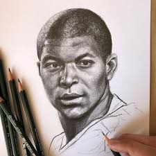 Screaming goal! with this gorgeous #portrait of Mbappe made by Robin Amar  from France (📷robin_amar) #drawing #pencildrawing #Pencil #pencilart  #artist