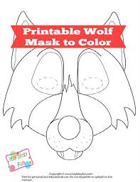 Free Printable Wolf Mask Template Itsybitsyfun Com Wolf Mask Wolf Craft Mask Template