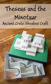 Theseus And The Minotaur Ancient Crete Shoebox Craft Ancient Greece Crafts Ancient Greece Projects Ancient Greece