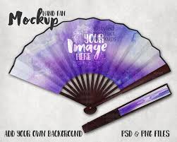 Dye Sublimation Folding Hand Fan Mockup Template Add Your Etsy Mockup Template Mockup Fabric Hand Fan