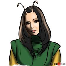 How To Draw Mantis From Guardians Of The Galaxy 2 Film Sketchok How to draw starlord | guardians of the galaxy. how to draw mantis from guardians of