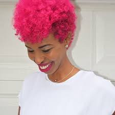 Black Girl With Colorful Hair Red And Pink Hair Short Haircut Afro Hairstyle Inspiration Natural Hair Styles Trendy Short Hair Styles Hair Styles