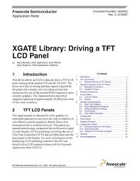 Freescale focuses their integrated circuit products on the automotive, embedded and communications markets. Driving A Tft Lcd Panel Freescale Semiconductor