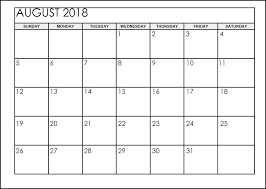 August 2018 Calendar Dates August 2018 Printable Calendar August 2018 Calendar Template Blank Augu February Calendar August Calendar 2018 Calendar Template