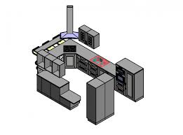 Detail 3d Model Of Kitchen Equipment Blocks Layout File In Autocad Format Block Layout Kitchen Equipment Kitchen Furniture