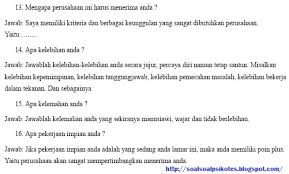 Psikotes adalah salah satu tahapan selek… contoh soal psikotes epps a. Contoh Soal Psikotes Tpa Wawancara Kerja Pt Gudang Garam Tbk Tahun 2018 Gratis Contoh Soal Psikotes Kerja