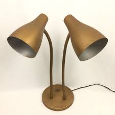 Double Gooseneck Table Lamp Vintage Industrial 22 Brass Finish Three Way Switch Lamp Gooseneck Floor Lamp Flexible Floor Lamp