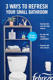 Small Bathroom Ideas With A Big Refresh Small Bathroom Organization Small Bathroom Toilet Shelves