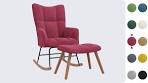 vidaXL Light Green Velvet Rocking Chair