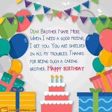 Happy Birthday Wishes Card With Name And Photo Edit Unique Happy Birthday Brother Quotes With Name Edit Name Birthday Quotes Happy Birthday Brother Quotes Happy Birthday Wishes Quotes Happy Birthday Brother