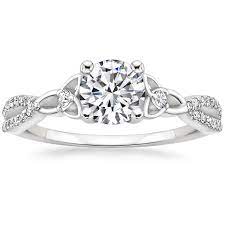 18k White Gold Luxe Entwined Celtic Love Knot Diamond Ring Celtic Wedding Rings Celtic Engagement Rings Irish Engagement Rings
