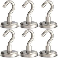 Magnetic Hooks Heavy Duty, 110 lbs Strong Magnet Hooks for Hanging, Magnet  with Hook for Cruise, Refrigerator, Pack of 6