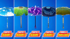 Umbrellas are a type of cosmetic item players may equip and use for fortnite: Evolution Of Victory Royale Umbrellas In Fortnite Chapter 1 Season 1 Chapter 2 Season 5 Youtube