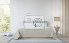 Ein englisches king size bett wiederum hat eine breite von 152 cm und ist 200 cm lang. Modernes Weisses Schlafzimmer Im Wald 3d Rendering Image There Fototapete Fototapeten Appartment Schone Gitter Myloview De