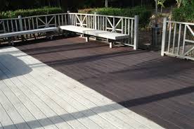 Half Of This Trex Deck Was Trated With Penofin Look How Amazing Penofin Wood Stain Will Make Old Grey Composite Trex Decking Look Trex Deck Deck Staining Deck