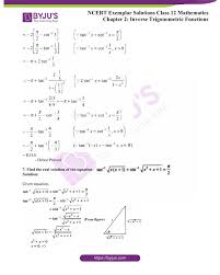 Ncert Exemplar Solutions For Class 12 Maths Chapter 2 Inverse Trigonometric Functions Access Free Pdf
