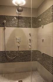 Brown Mosaic Tile Shower Home Design Ideas Pictures Remodel And Decor Shower Tile Shower Tile Designs Mosaic Shower Tile