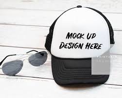 Trucker Hat Mock Up Mock Up Baseball Hat Blank White Hat Cap Etsy Black Trucker Hat Trucker Hat Hats For Men