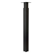 Pied De Table Carre Reglable Acier Epoxy Noir 70 Cm Leroy Merlin Pieds De Table Pied De Table Reglable Table Plan De Travail
