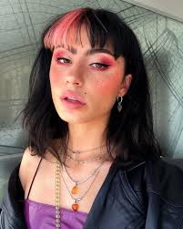 Anaelle On Instagram Straight Hair What Did You Prefer Pink Hair Dye Pink Hair Streaks Aesthetic Hair