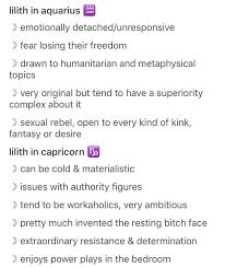 Early on, cervical cancer may not cause signs and symptoms. Lilith In The Signs Zodiac Amino