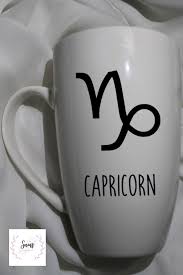 Capricorn Sign Ceramic Mug Zodiac Coffee Mug Gift Astrology Zodiac Mug In 2020 Mugs Etched Ceramics Ceramic Mug