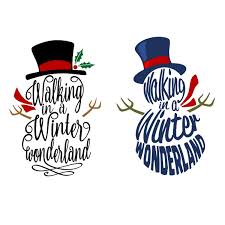 Walking In A Winter Snowman Cuttable Design