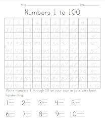 Trace Number Worksheets 1 100 Writing Numbers Writing Practice Kindergarten 100 Days Of School