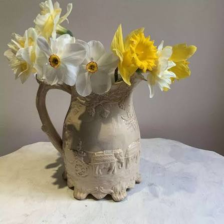 Antique Victorian Drabware Elephant Jug, Yorkshire England, Circa 1850 in Antique Jugs