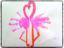 Flamants Roses Flamant Rose Dessin Peinture Avec Les Mains Craft