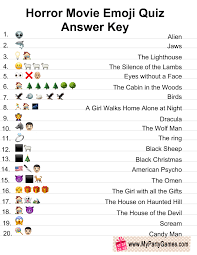The guests should have some extensive knowledge of horror movies to score good in this game. New Free Printable Horror Movie Emoji Pictionary Quiz New Emoji Games